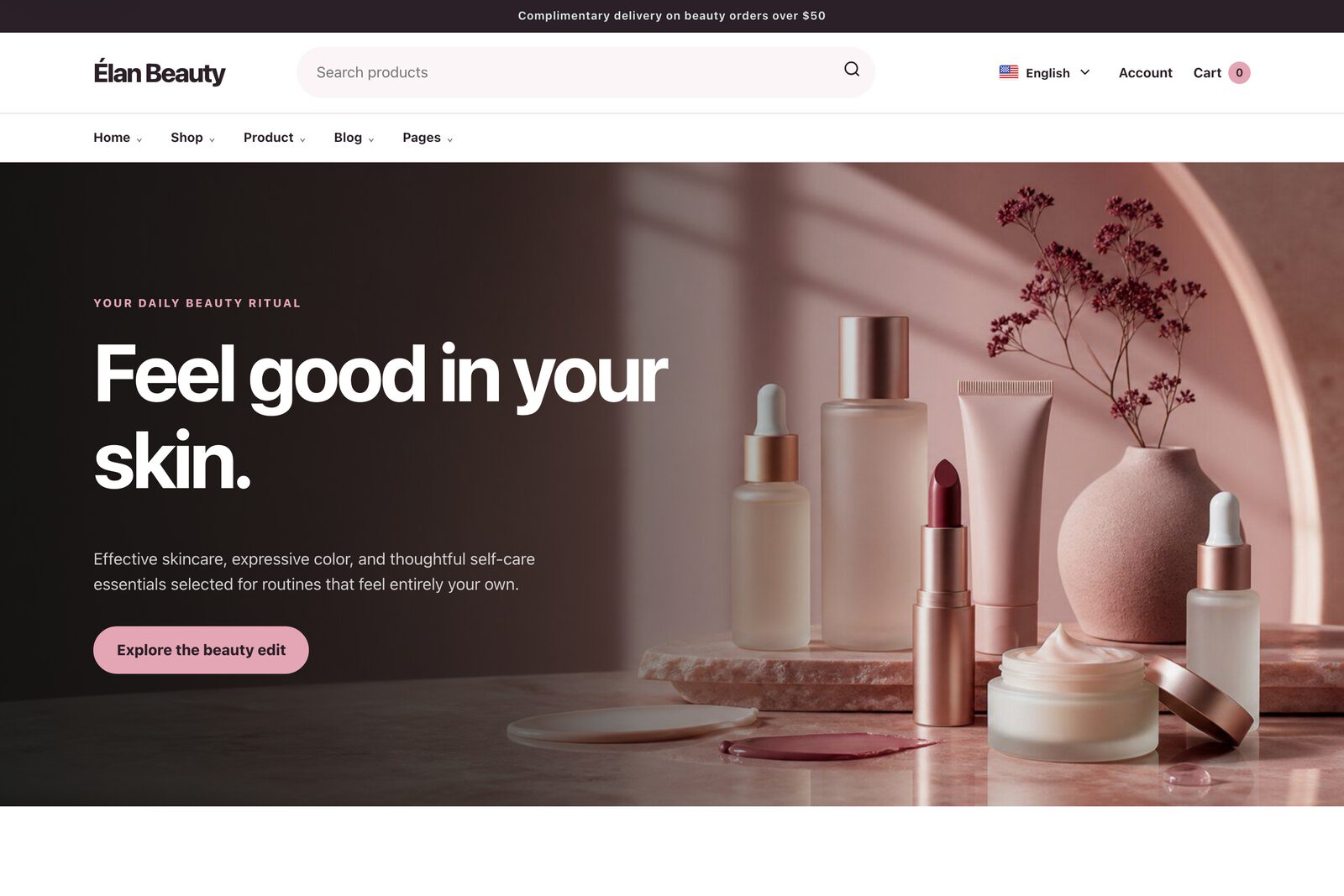 Beauty demo storefront
