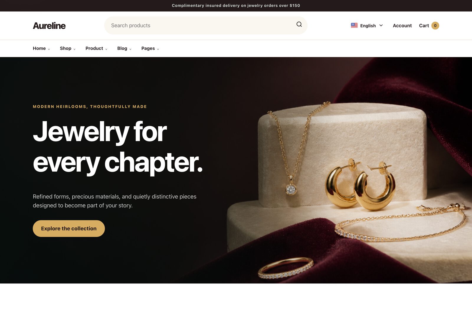 Jewellery demo storefront
